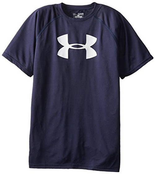 Under Armour Boys  Tech Big Logo T-Shirt  Midnight Navy  White  Youth X-Small