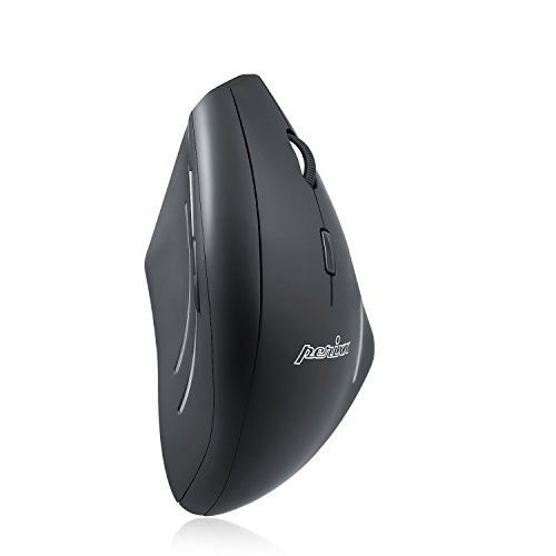 Perixx PERIMICE-608 Wireless Programmable Vertical Ergonomic Mouse - 800/1200/1600 dpi - 5 Programmable Button - 2.4G - Natural Ergonomic Vertical Right Handed Design