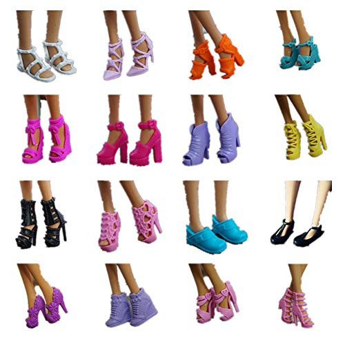 4 10 Pairs 11.5 inch Fashion Doll Shoes Different Assorted Colors High Heel Shoes Doll Boots Flat Shoes Set Accessories for Barbie Doll Girls Birthday Gifts 4 10 Pairs 11.5 inch Fashion Doll Shoes Different Assorted Colors High Heel Shoes Doll Boots Flat Shoes Set Accessories for Barbie Doll Girls Birthday Gifts