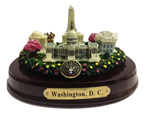 Washington DC Panorama Model with Great Seal and Cherry Blossom Trees Paperweight 5.2 inch Wide - Washington DC Souvenirs  Washington D.C. Gifts