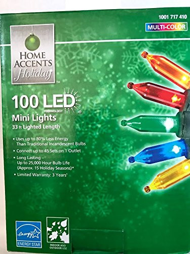 Home Accents Holiday 100-Light LED Multi-Color Mini Light Set