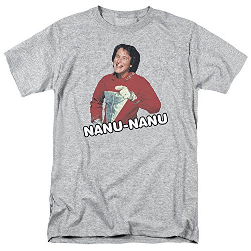 Trevco Men s Mork and Mindy Short Sleeve T-Shirt Athletic Heather Small Trevco Men s Mork and Mindy Short Sleeve T-Shirt Athletic Heather Small