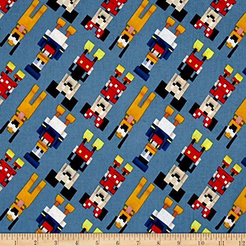 Springs Creative Products Quilt Fabric Disney Crossy Road Mickey  and  Friends Multi Quilt Fabric by The yd