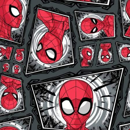 Spiderman Comic Packed by Springs Creative 43 inch Wide 100 percent  Cotton Fabric Sold by Yard