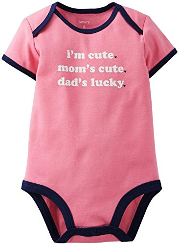 Carter s Baby Girls  Slogan Bodysuit -Baby- - Pink - 12 Months