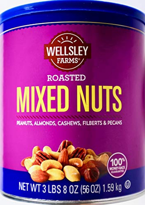 Wellsley Farms Mixed Nuts Roasted Net Wt 56 Oz Wellsley Farms Mixed Nuts Roasted Net Wt 56 Oz