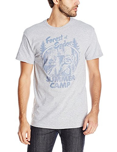 Star Wars Men s Forest Camp T-Shirt  Athletic Heather  Large