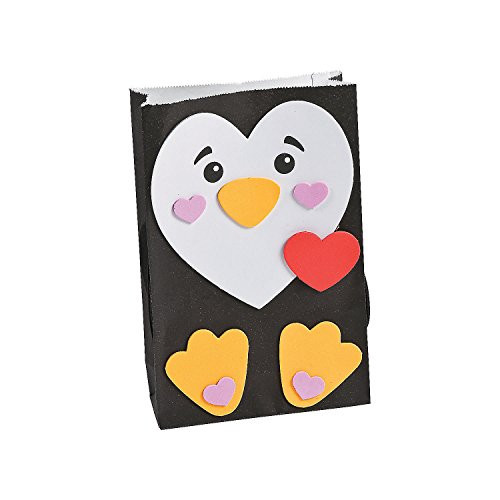 Penguin Valentine Card Holder Bag Craft Kit -12 - Crafts for Kids and Fun Home Activities