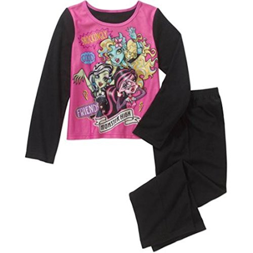 Monster High Girls Flannel Pajama Set -6 6X-