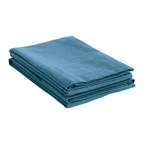 Blue Nile Mills FAE 100 percent  Cotton Flannel Pillowcase Set  Soft  Cozy  Bedroom Favorite  Solid  King  Teal  2-Pieces