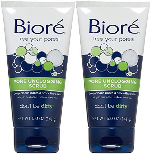 Biore Pore Unclogging Scrub  5 Ounce -Pack of 2-