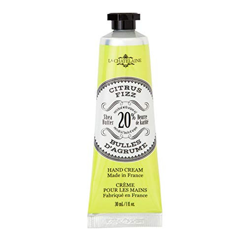 La Chatelaine 20 percent Shea Butter Hand Cream Travel Size 1 oz with Organic Argan Oil Moisturizing Nourishing Repairing Non-Greasy Formula Made in France Paraben Free Citrus Frizz La Chatelaine 20 percent Shea Butter Hand Cream Travel Size 1 oz with Organic Argan Oil Moisturizing Nourishing Repairing Non-Greasy Formula Made in France Paraben Free Citrus Frizz