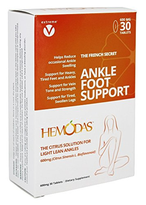 Hemodas 250mg Citruvia  Leg Pain  Swollen Ankle  Vein Support  Spider Vein  Varicose Vein  Leg Swelling and Tired Feet. - 50 Vegetarian Capsules
