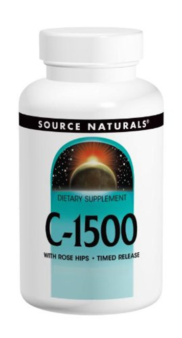 Source Naturals Vitamin C-1500 with Rosehips 1500mg Time Release, Supports Immune System, 250 Tablets Source Naturals Vitamin C-1500 with Rosehips 1500mg Time Release, Supports Immune System, 250 Tablets
