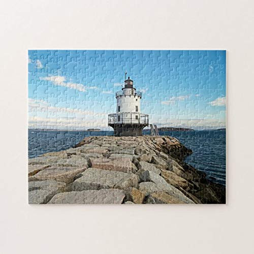 Spring Point Ledge Lighthouse South Portland Maine 500 Pieces Jigsaw Puzzle  Puzzles for Adults and Kids Jigsaw Puzzle Intellectual Decompressing Fun Family Game Toys