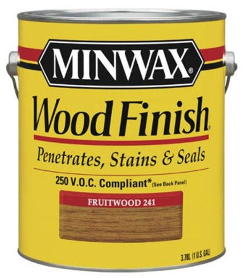 Minwax 710800000 Wood Finish - Penetrates, Stains & Seals, 250 VOC, gallon, Fruitwood Minwax 710800000 Wood Finish - Penetrates, Stains & Seals, 250 VOC, gallon, Fruitwood