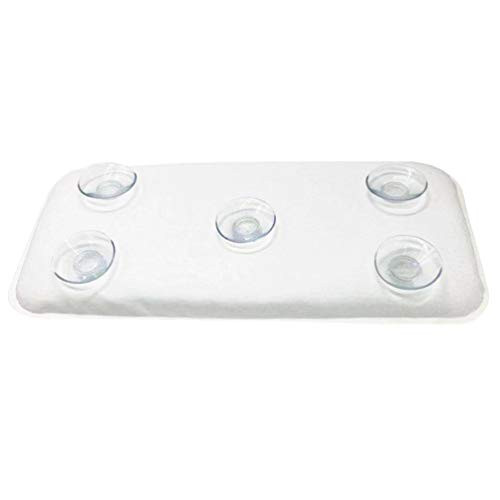 Minkissy Bath Pillow Bathtub Spa Pillow with Non Slip Suction Cups for Bathtub Bathroom Spa Bath Cushion Head Neck Back Support -White-