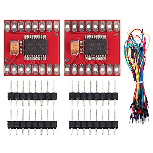 DAOKI 2PCS TB6612FNG Dual Motor Driver Module DC Stepper Motor Drive Control Board for Arduino Microcontroller with Jump Wire
