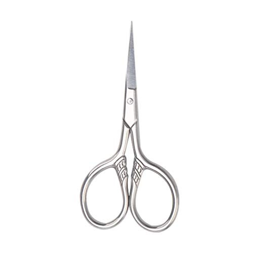 Minkissy Small Precision Scissors  Stainless Steel Scissors for Facial Hair Trimming Eyebrow  Nose  Mustache  Beard  Eyelashes