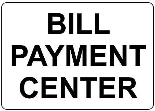 20x30Cm-8x12Inch- Classic Metal Tin Signs Wall Decor Bill Payment Center Durable Vintage Look Sign Metal Plate For Public Utilities All Kinds Of Individual Character Places Or Home Decoration