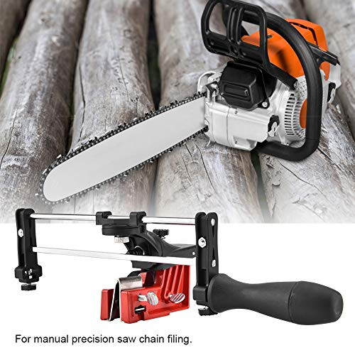 Manual Chain Sharpener  Bar Mounted Manual Chain Sharpener Chainsaw Saw Chain Filing Guide Tool