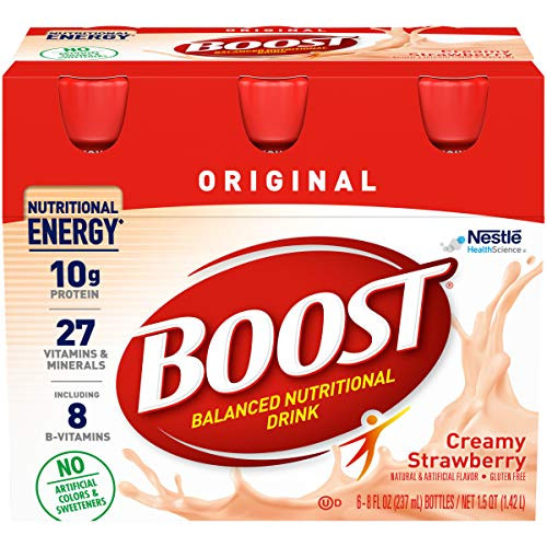 Boost Original Balanced Nutritional Drink  Creamy Strawberry  6-8 FL OZ Bottles Pack -Pack of 1-
