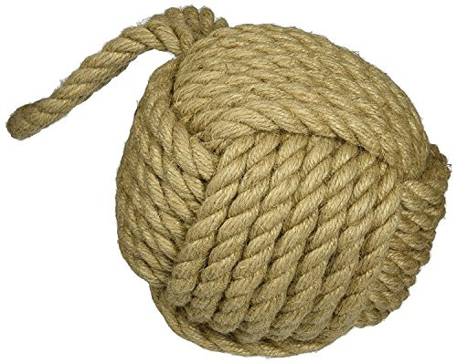 6" Diameter Natural Jute Monkey Paw Sailor Knot Doorstop 6" Diameter Natural Jute Monkey Paw Sailor Knot Doorstop