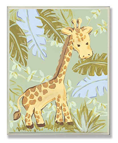 The Kids Room by Stupell Giraffe in the Jungle Rectangle Wall Plaque