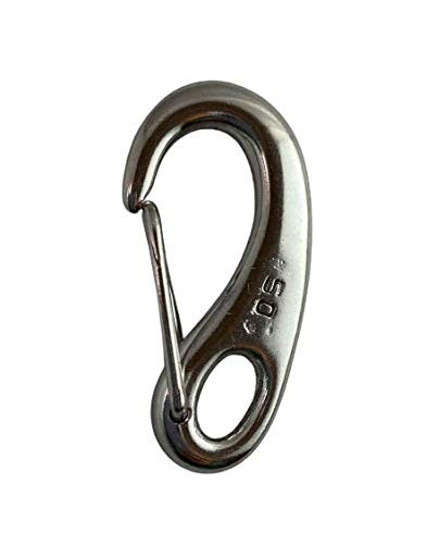 Stainless Steel 316 Spring Gate Snap Hook Clip 2 inch Type K Passivated Marine Grade Lobster Claw
