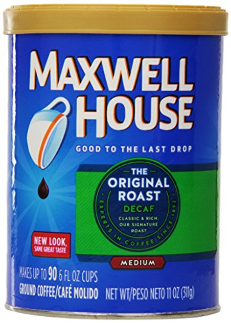 Maxwell House Original Blend Decaf Ground Coffee, Medium Roast, 11 Ounce Canister (Pack of 6) Maxwell House Original Blend Decaf Ground Coffee, Medium Roast, 11 Ounce Canister (Pack of 6)
