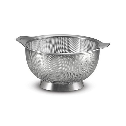 Tramontina 80201/005DS Gourmet Stainless Steel Colander, Micro-Perforated, Dishwasher Safe, 4.5-Quart