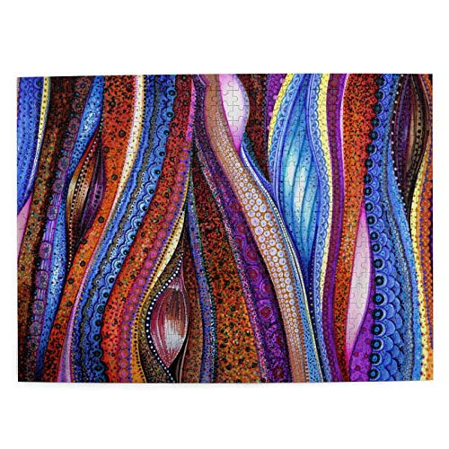 MSACRH Jigsaw Puzzles  Color Octopuses Foots Jigsaw Puzzles For Adult Kids 500 Pieces Wooden Puzzles Educational Game