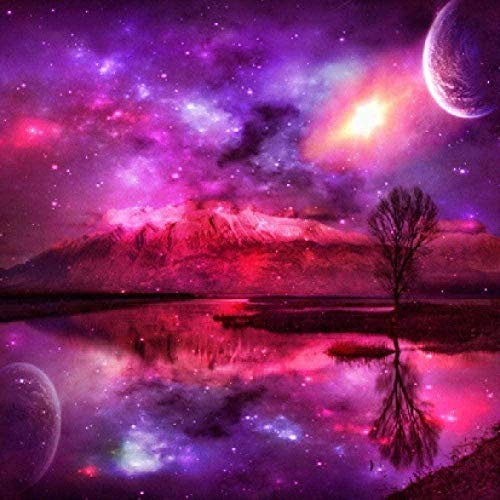 IGZAKER Cross Stitch Embroidery Sets Abstract River Surface 11CT Pre-Printed Cross Stitch DIY Handmade Stamped Pattern Cross Stitch for Beginners Needlework Cross Stitch Kit-40x50cm