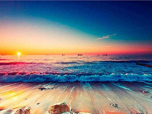 QLCUY Cross Stitch Embroidery Starter Kits Stamped Beginners Embroidery Seaside Sunset 16x20inch Kids or Adults Pre-Printed Fabric DIY Embroidery Crafts Needlepoint Kit Cross Stitch Home Decor 11CT QLCUY Cross Stitch Embroidery Starter Kits Stamped Beginners Embroidery Seaside Sunset 16x20inch Kids or Adults Pre-Printed Fabric DIY Embroidery Crafts Needlepoint Kit Cross Stitch Home Decor 11CT