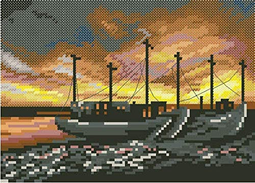 QLCUY Cross Stitch Embroidery Starter Kits Stamped Beginners Embroidery Sunset Sailing 16x20inch Kids or Adults Pre-Printed Fabric DIY Embroidery Crafts Needlepoint Kit Cross Stitch Home Decor 11CT QLCUY Cross Stitch Embroidery Starter Kits Stamped Beginners Embroidery Sunset Sailing 16x20inch Kids or Adults Pre-Printed Fabric DIY Embroidery Crafts Needlepoint Kit Cross Stitch Home Decor 11CT
