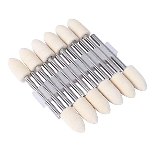 iplusmile Grinding Heads - Wool Polishing Buffs Grinding Mounted with Shank Felt Point Polishing Bits Mandrel Abrasive Heads Buffing Wheels for Jewelcrafting Rotary Tool