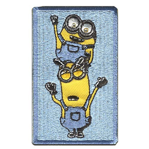 Iron on patches - MINIONS BOB and KEVIN - blue - 8x5cm - by catch-the-patch Application Embroided patch badges Iron on patches - MINIONS BOB and KEVIN - blue - 8x5cm - by catch-the-patch Application Embroided patch badges