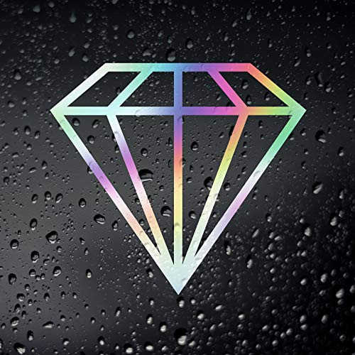 Lplop Cut Sticker Diamond JDM Oil Slick Chrome Drift Touge Dub Euro Vag Stance - 6 Inches Vinyl Decal - Wall Car Laptop Tablet Vinyl Decal Sticker