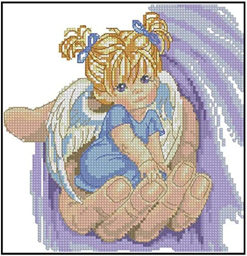 QLCUY Cross Stitch Embroidery Starter Kits Stamped Beginners Embroidery Parrot Couple 40x50cm Kids or Adults Pre-Printed Fabric DIY Embroidery Crafts Needlepoint Kit Cross Stitch Home Decor 11CT