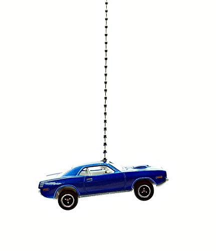 Diecast 1970 Plymouth Cuda Ceiling Fan Light Pull Chain Ornament -1970 Plymouth Cuda Blue Fan Pull-
