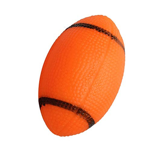 Without Pet Dogs Toys Chewing Squeaky Toy for Dogs Puppies Sounding Dogs Ball Football Soccer Training Rugby 1piece -Color   Orange-