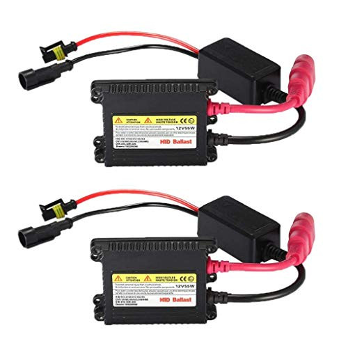 Xriziray 2PCS DC HID Ballast 55W 12V Super Slim Xenon Ballast For H1 H3 H7 H8 H9 H11 9005 9006 H4