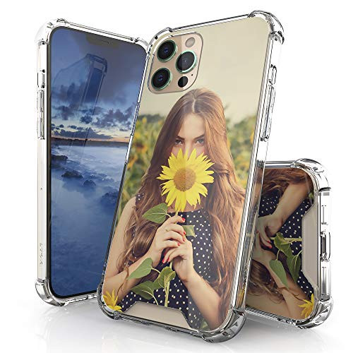DuroCase Custom Case Compatible with iPhone 12 Pro Max Case 6.7 -2020-  Create Your Own Photo Case  Dual Materials Clear TPU with Polycarbonate Protection Case  and  Support Wireless Charging.