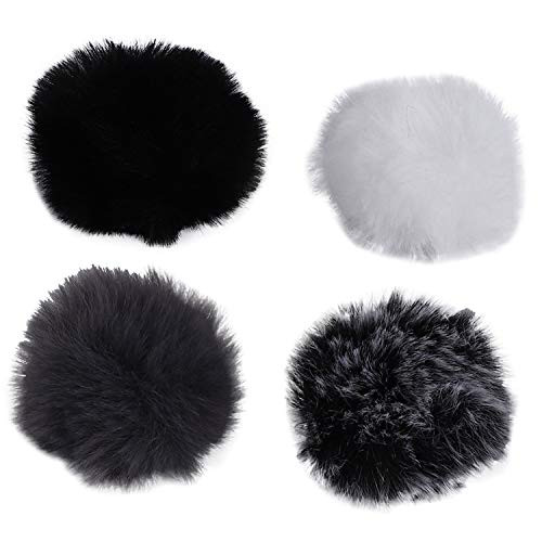 Facibom Universal Lavalier Microphone Furry Windscreen Fur Windshield Wind Muff Soft for Rode Lapel Lavalier Mic 5Mm