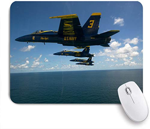 KGSPK Mousepad Gaming Mouse Pad Blue Angels Airplane Aircraft Non Slip Rubber Base Mouse mats Customized for Office Home Computer Desk latop Mouse mat