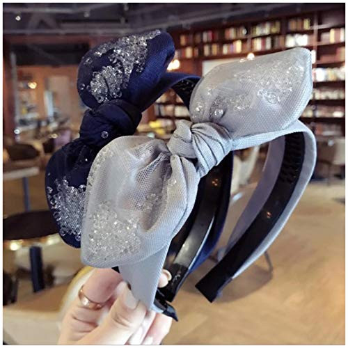sjkkad Flower Hair Accessories Adult Large Bowknot Hairband Hair Bands Non-slip Teeth Headwear Turban Factory Headband 2pcs