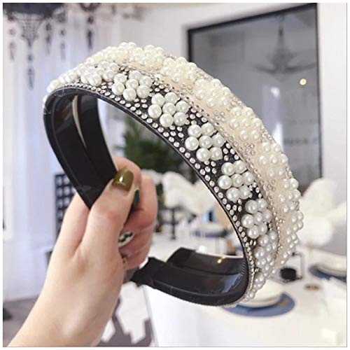 ASLKUYT Fashion pearl flower Headband boutique hair accessories women toothed non-slip Hairbands head hoop Wild hair band Headdress girl 2pcs ASLKUYT Fashion pearl flower Headband boutique hair accessories women toothed non-slip Hairbands head hoop Wild hair band Headdress girl 2pcs