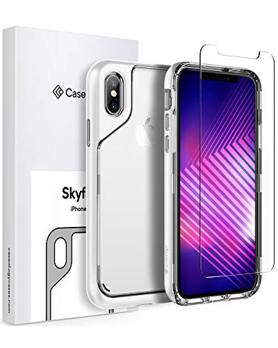 Caseology Skyfall for iPhone X Case with Screen Protector (2017) - Blanc