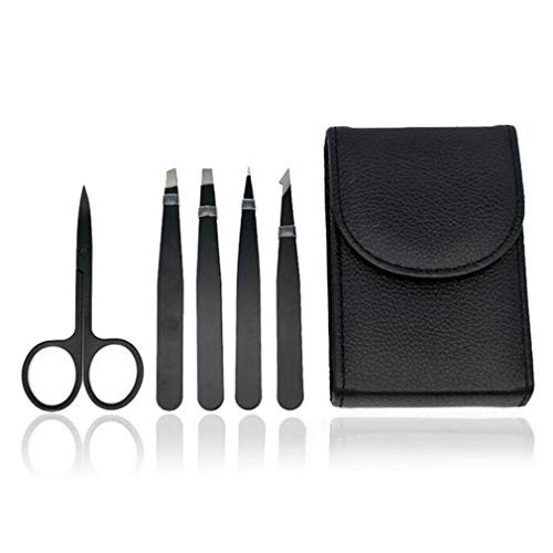 5 Pack Tweezers Set Professional Stainless Steel Tweezer Eyebrow Scissors Precision Tweezer for Eyebrows Splinter and Ingrown Hair Removal with Bag by Kemxing 5 Pack Tweezers Set Professional Stainless Steel Tweezer Eyebrow Scissors Precision Tweezer for Eyebrows Splinter and Ingrown Hair Removal with Bag by Kemxing