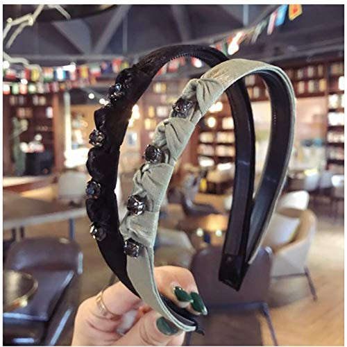 ASLKUYT Fashion simple hair accessories women s diamond-encrusted super shiny knotted bow-toothed non-slip hairband headband hair band 2pcs ASLKUYT Fashion simple hair accessories women s diamond-encrusted super shiny knotted bow-toothed non-slip hairband headband hair band 2pcs